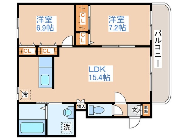 モンテロ－ザの物件間取画像